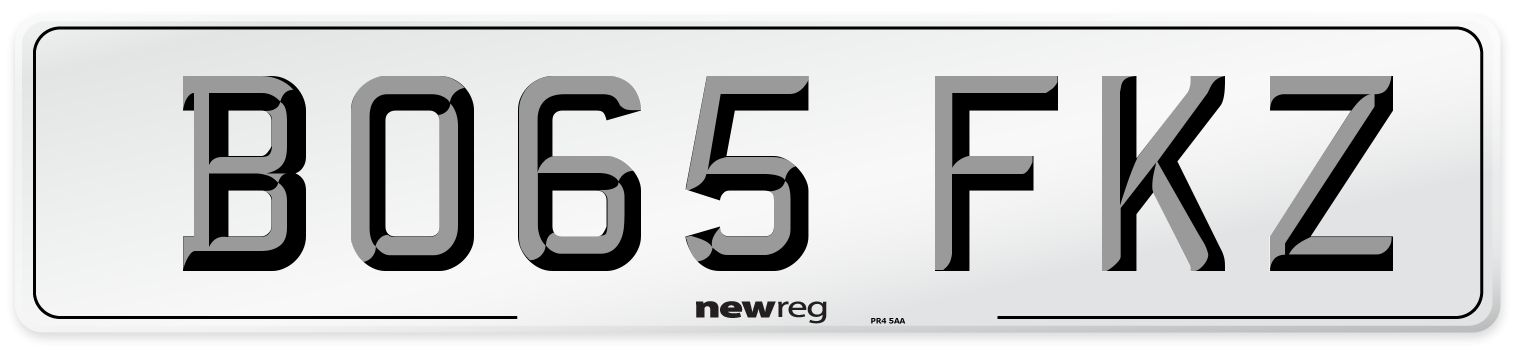 BO65 FKZ Number Plate from New Reg